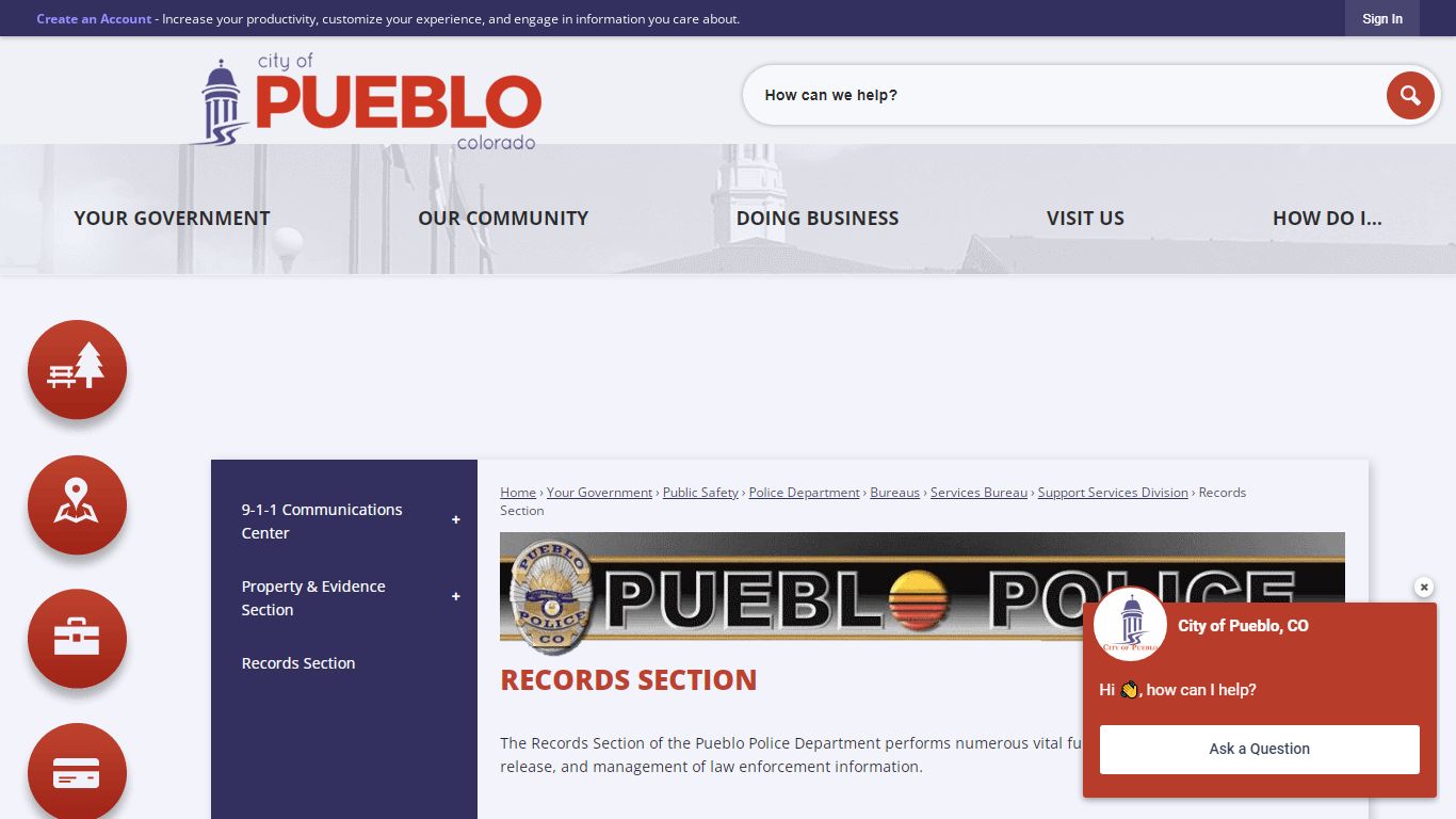 Records Section | Pueblo, CO - Official Website